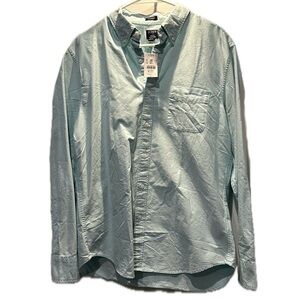 J Crew Flex Oxford Classic Fit Button Down Size:L NWT Color:Blue